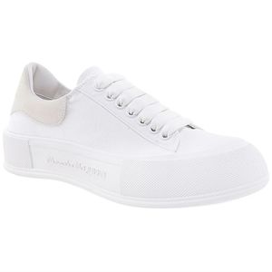 NIB Alexander McQueen Mens White Deck Plimsoll Sneakers  IT 41